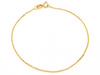 Delikatna złota bransoletka łańcuszkowa ankier 1,3mm