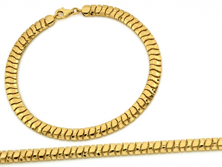 Bransoletka złota elementowa