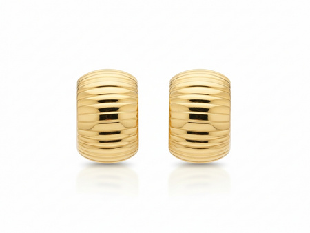 Złote kolczyki blaszki na angielskim zapięciu