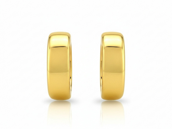 Kolczyki złote blaszki gładkie