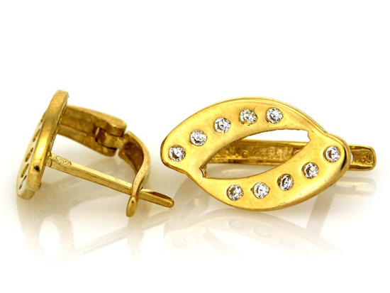 Kolczyki ze złota z cyrkoniami