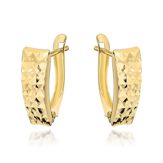 Złote kolczyki 585 diamentowane - klasyczne