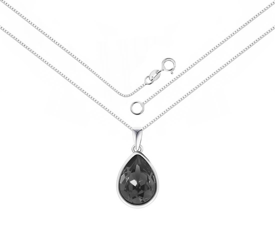 Naszyjnik srebrny 925 Swarovski - owalny