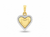 Złoty wisiorek serce z cyrkoniami