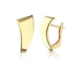 Złote kolczyki 375 gładkie - klasyczne