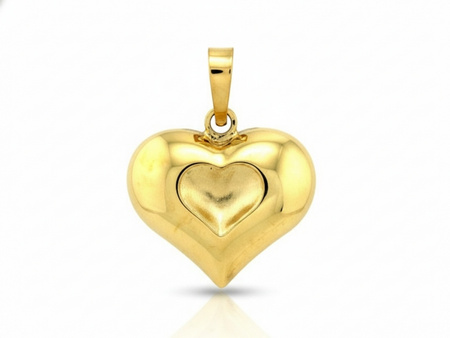 Złota zawieszka serce