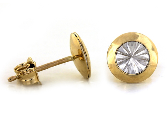 Złote kolczyki wkrętki bez kamieni