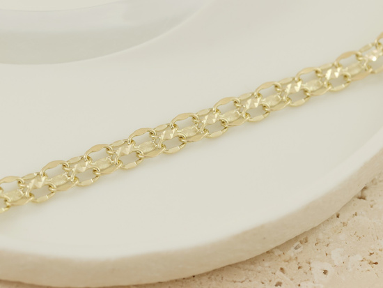 Bransoletka złota podwójna bismarck