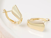 Złote kolczyki angielskie blaszki bez kamieni