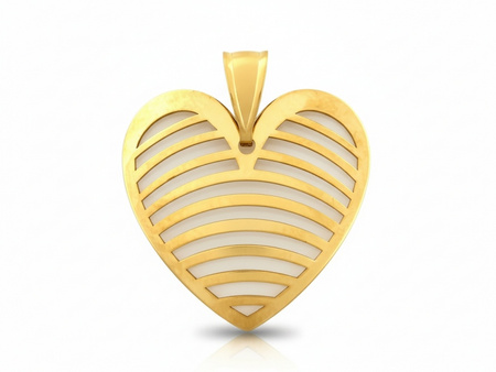 Zawieszka złota ażurowe serce