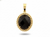 Zawieszka złota owalna z dużym onyksem