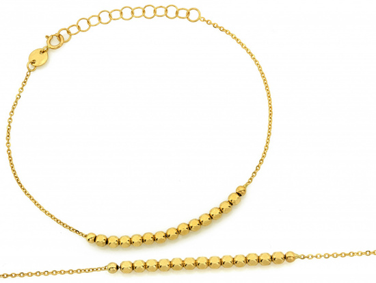 Bransoletka złota delikatna z kulkami