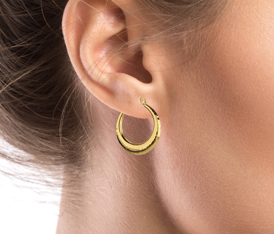 Złote kolczyki koła 333 - 25 mm