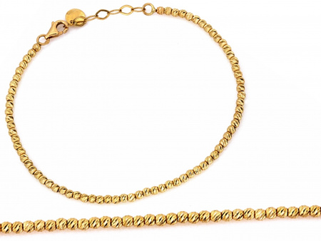 Bransoletka złota diamentowane kulki