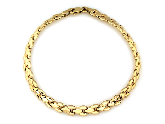 Bransoletka złota elementowa błyszcząca