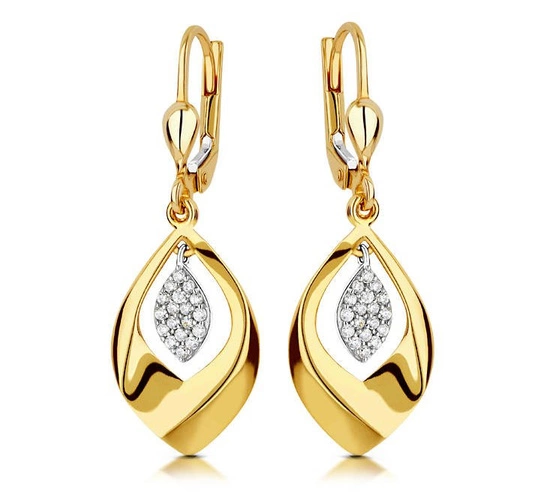 Złote kolczyki 375 - wiszące