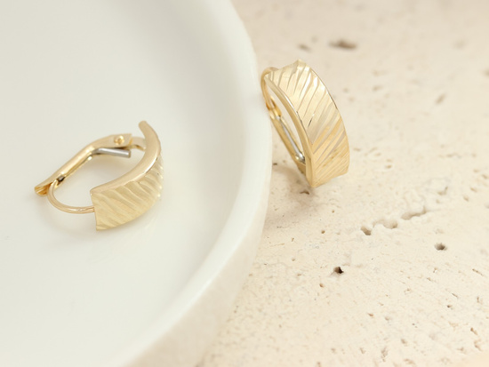 Kolczyki złote angielskie błyszczące