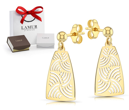 Złote kolczyki 585 - wiszące