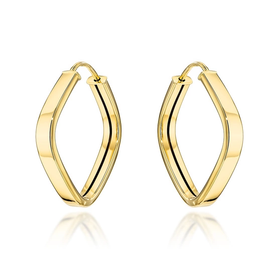 Złote kolczyki 585 geometryczne koła