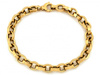Bransoletka złota gruby splot duże ogniwa rolo