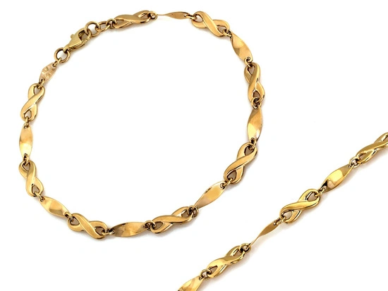 Popularna nieskończoność złota bransoletka