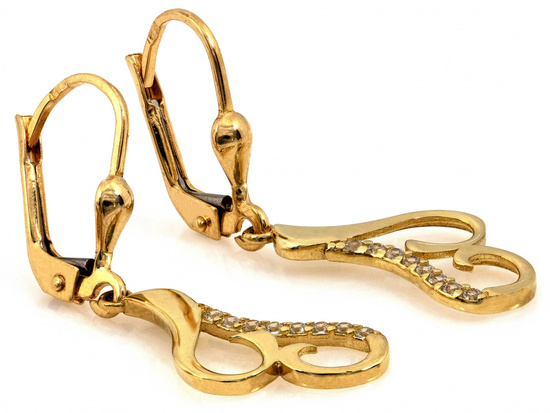 Kolczyki złote wiszące angielskie