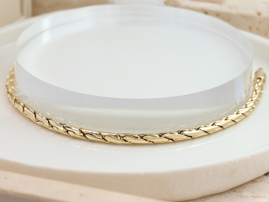 Złota bransoletka elegancka elementowa