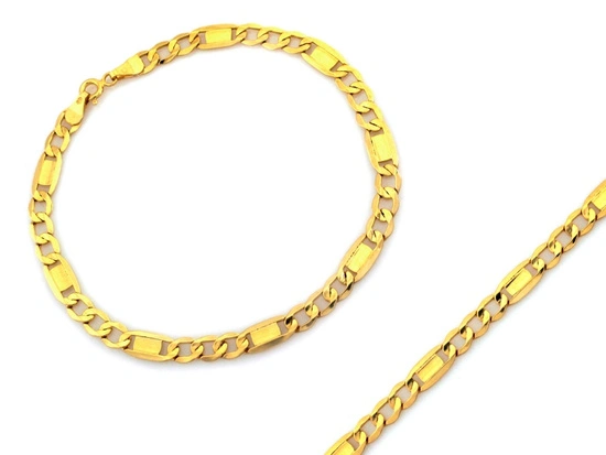 Złata bransoletka łańcuszkowa figaro 4.9mm