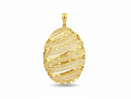 Zawieszka złota okazała błyszcząca na łańcuszek