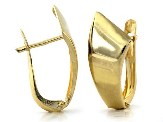 Kolczyki złote angielskie gładkie angielskie