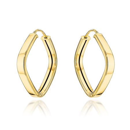 Złote kolczyki 585 geometryczne koła