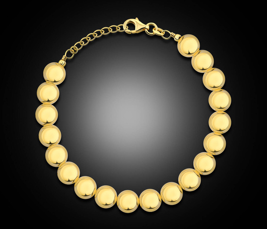 Złota bransoletka 925 kulki - 18 - 21 cm