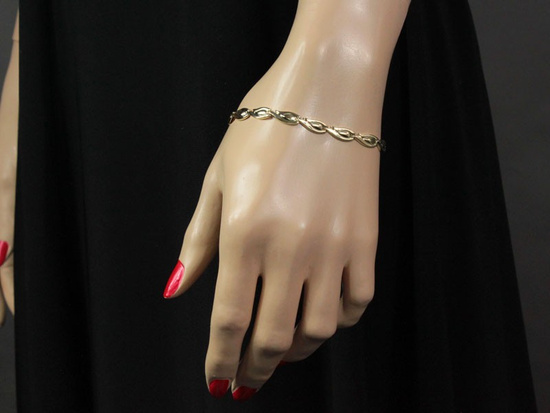 Złota błyszcząca bransoletka