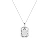 Naszyjnik srebrny 925 Swarovski - prostokąt