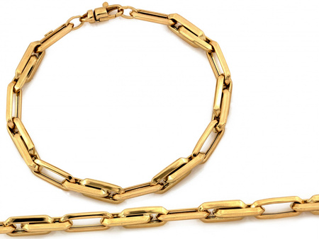 Bransoleta złota z dużych owalnych ogniw