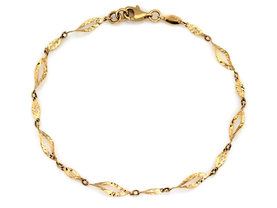 Bransoletka złota elementowa