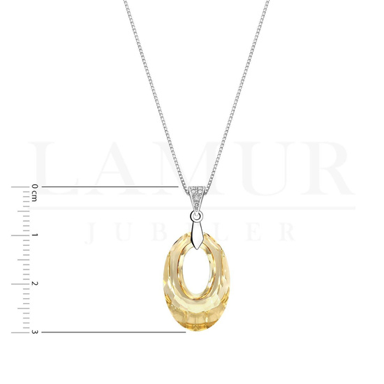 Naszyjnik elipsa Swarovski