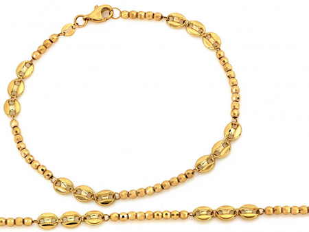 Bransoletka złota elementowa z kulkami