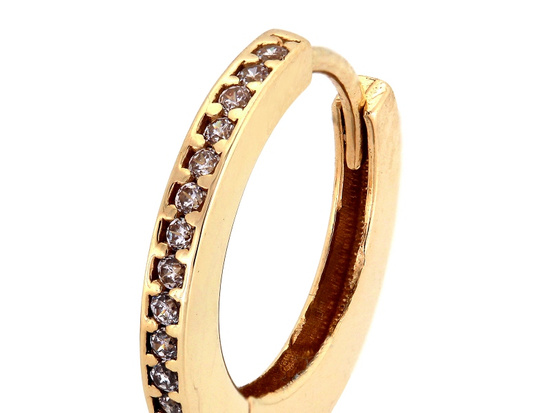 Kolczyki złote małe kółeczka 14mm