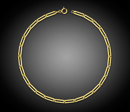 Złota bransoletka 375 nowoczesny ankier