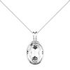 Naszyjnik srebrny 925 Swarovski - elipsa