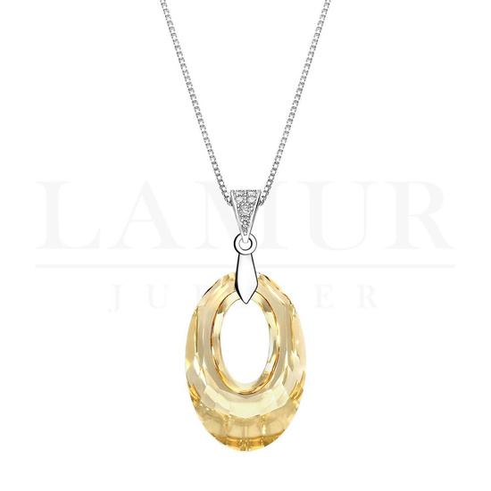 Naszyjnik elipsa Swarovski