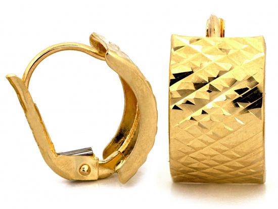 Kolczyki złote angielskie błyszczące