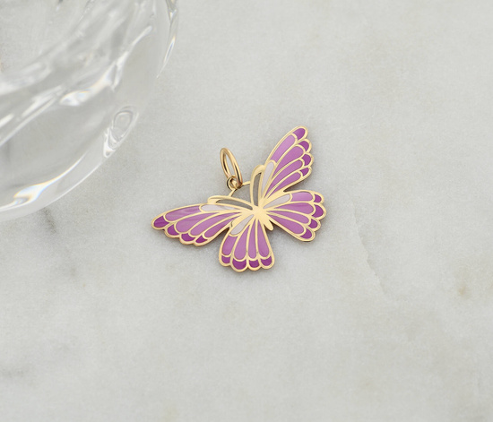 Złota zawieszka 585 - motyl