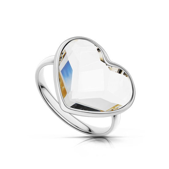 Srebrny pierścionek 925 z kryształem Swarovski - serce