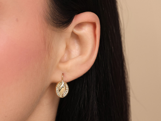 Kolczyki złote angielskie błyszczące