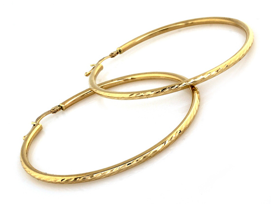 Kolczyki złote koła zawsze modne 47mm