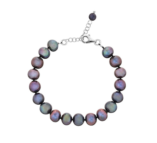 Bransoletka srebrna 925 z perłami