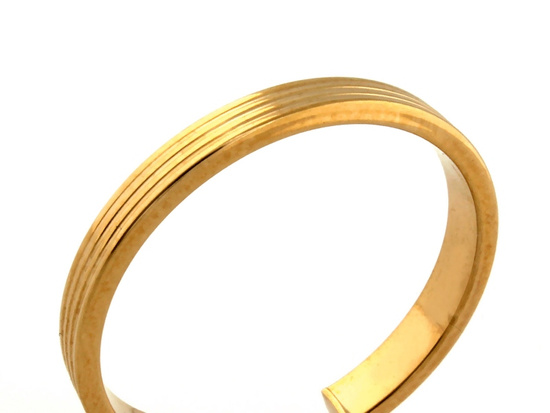 Kolczyki złote koła frezowane 30mm