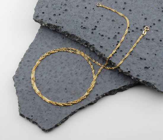 Złoty łańcuszek 585 Singapur